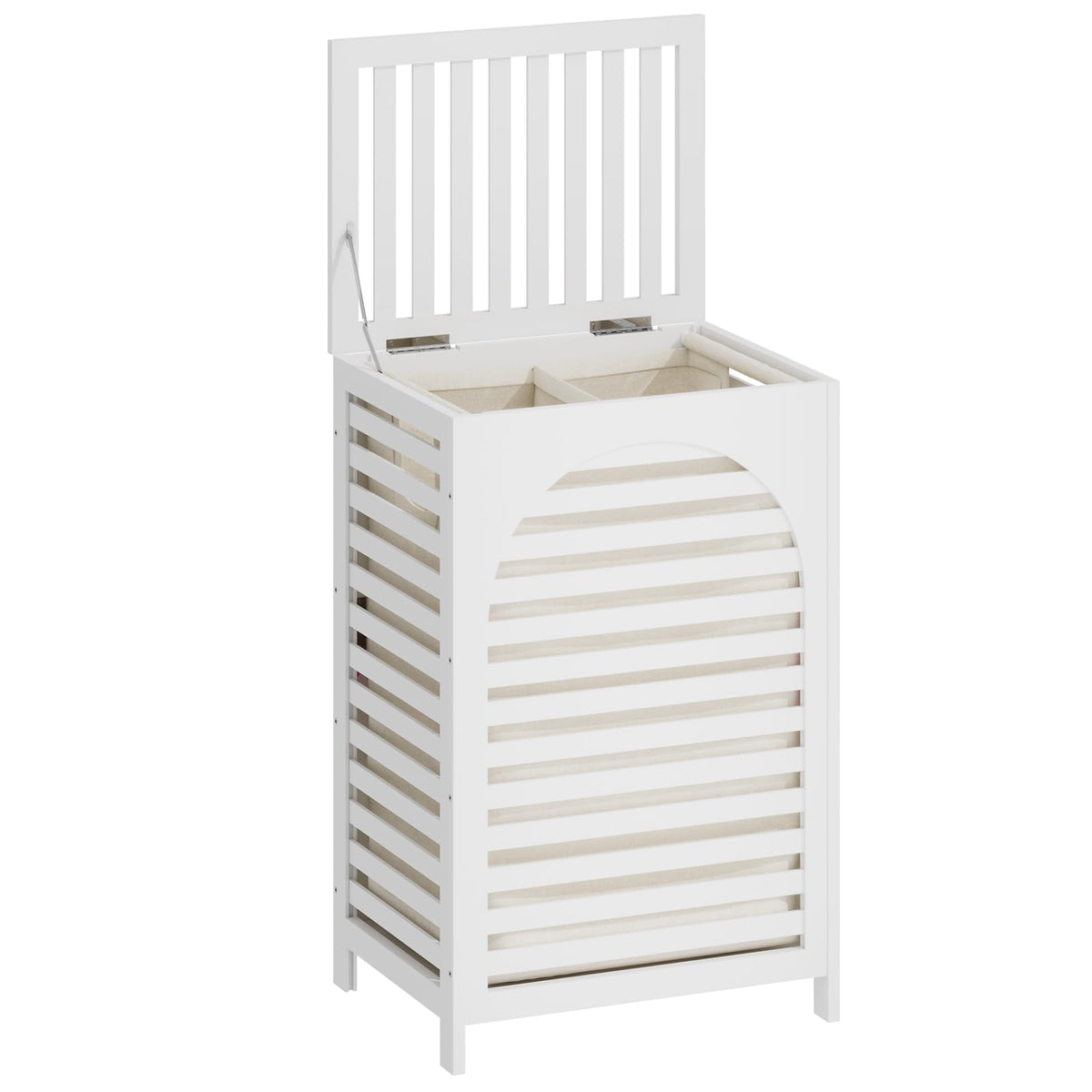 Laundry Hamper with Lid,Bamboo Large Waterproof Clothes Laundry Basket,Removable Washing Bags with Handles,clothes basket (Natural)