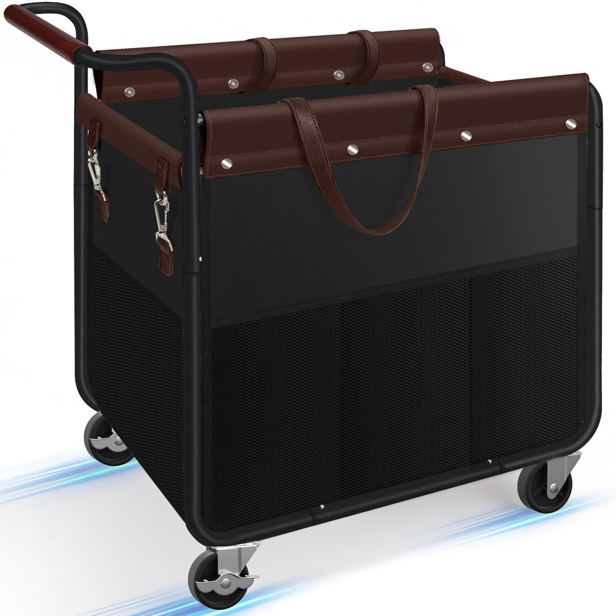 Kayfia 180L Rolling Laundry Hamper, Laundry Basket with Wheels, Beige