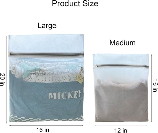 4 Pcs Mesh Laundry Bags for Delicates (2 Large +2 Medium)