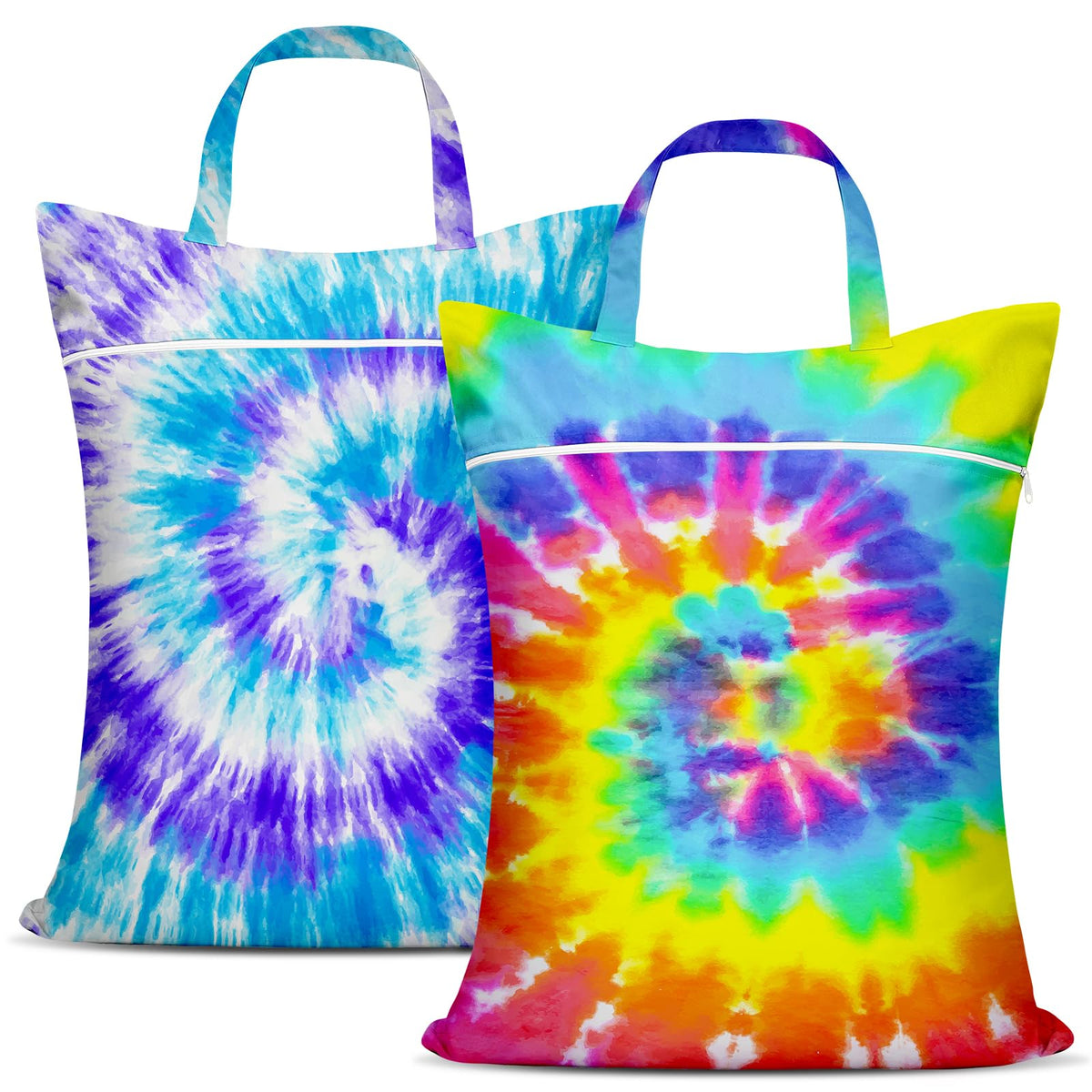 2 Pcs Large Travel Laundry Bags - Waterproof with Handle, Washable Dirty Clothes Bags for Travel, Wet & Dry Use, Bathing Suit & Gym Clothes Laundry, Swimming Pool & College Dorm