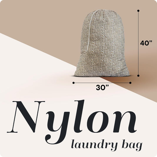 Handy Laundry XL Nylon Laundry Bag 30"x40", 60 lb Capacity, Leopard