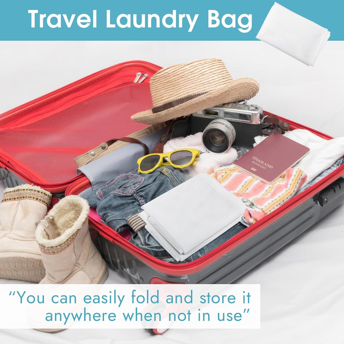 3 Pack Mesh Laundry Bags 23x34 Inch Drawstring Locking for Travel Home