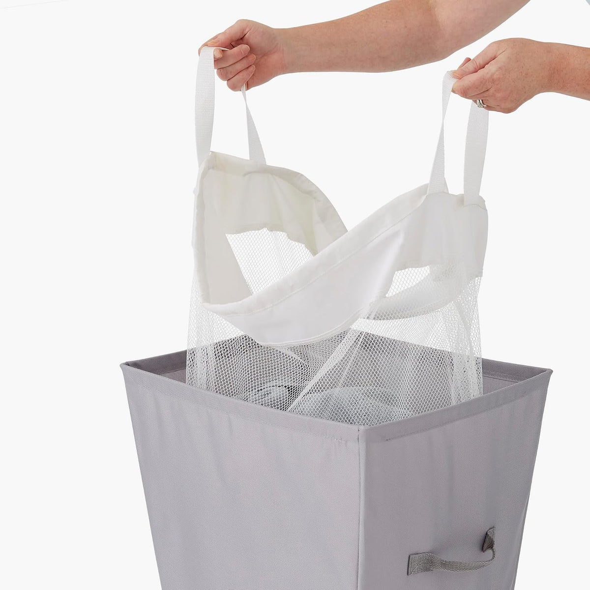 Neatfreak Set of 2 Laundry Hamper Replacement Airflow Mesh Liner Bags. Laundry Bag with Drawstring and Carry Handles