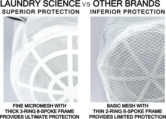 Premium Bra Wash Bag – Set of 3 Mesh Lingerie Laundry Bags for Delicates – Protects Bras, Underwear & Intimates in Washing Machine – Durable Zipper Closure – Large Size