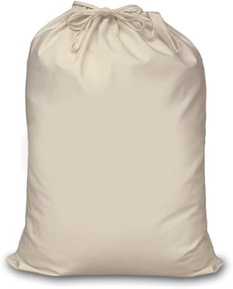 Mayatra's Organic Cotton Laundry Bag For Clothes - Travel Organizer - Eco-friendly 100% Pure Cotton Drawstring Bag - Large Size - Hanging Laundry Bag Foldable and Washable (Pack Of 2)
