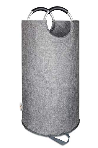 Large Laundry Basket, Laundry Hamper Bag with Handles, 95L, Black