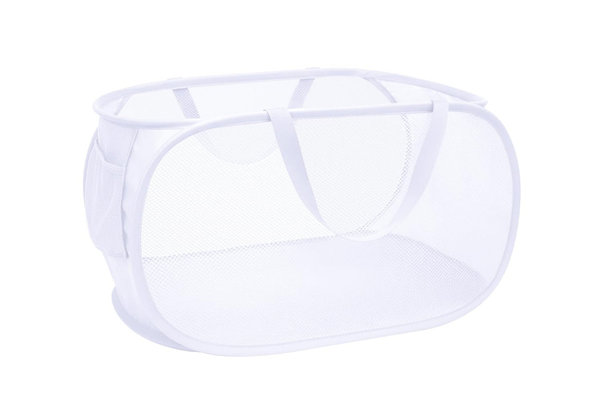Collapsible Laundry Hamper Basket,Pop Up Mesh Foldable Bag for Laundry Room