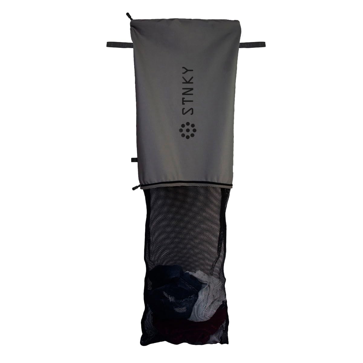 STNKY Bag Pro - Laundry Bags With Zips, Handles and Internal Mesh Bag for Travel, Yoga, Healthcare, Gym Kit, Laundry (Standard, Black)