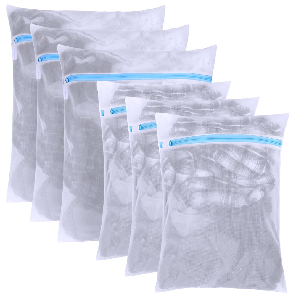 PrettyCare 3 Medium (12 x 16 in) Mesh Laundry Bags for Delicates, Durable Honeycomb Wash Bags with Premium Zippers - Laundry Essentials Mesh Bags for Lingerie, Bras, Socks, Sweater, Travel & Organize