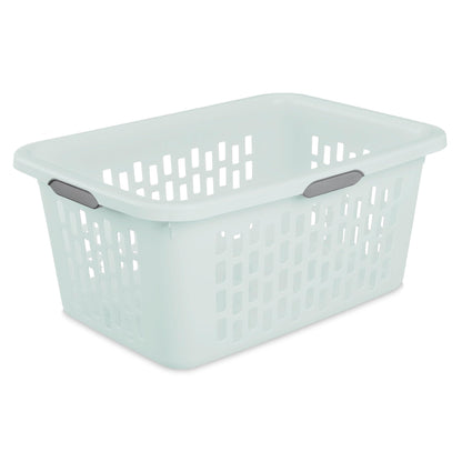 Sterilite Square Laundry Basket, Plastic Clothes Hamper, 6-Pack