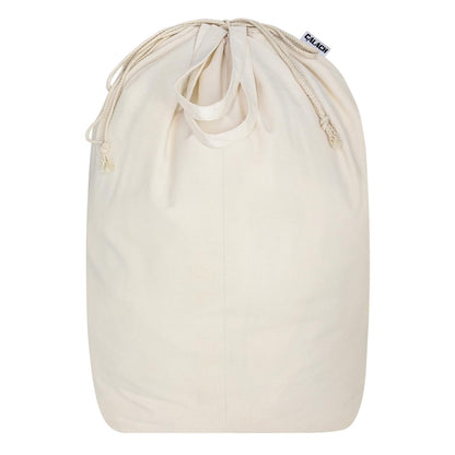 Heavy Duty Canvas Laundry Bags with Square Base 13.8"Wx13.8"Dx27.6"H, Beige