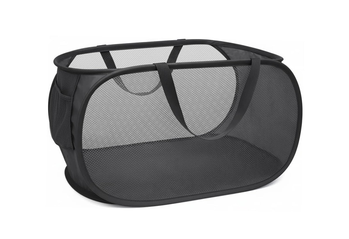 Collapsible Laundry Hamper Basket,Pop Up Mesh Foldable Bag for Laundry Room