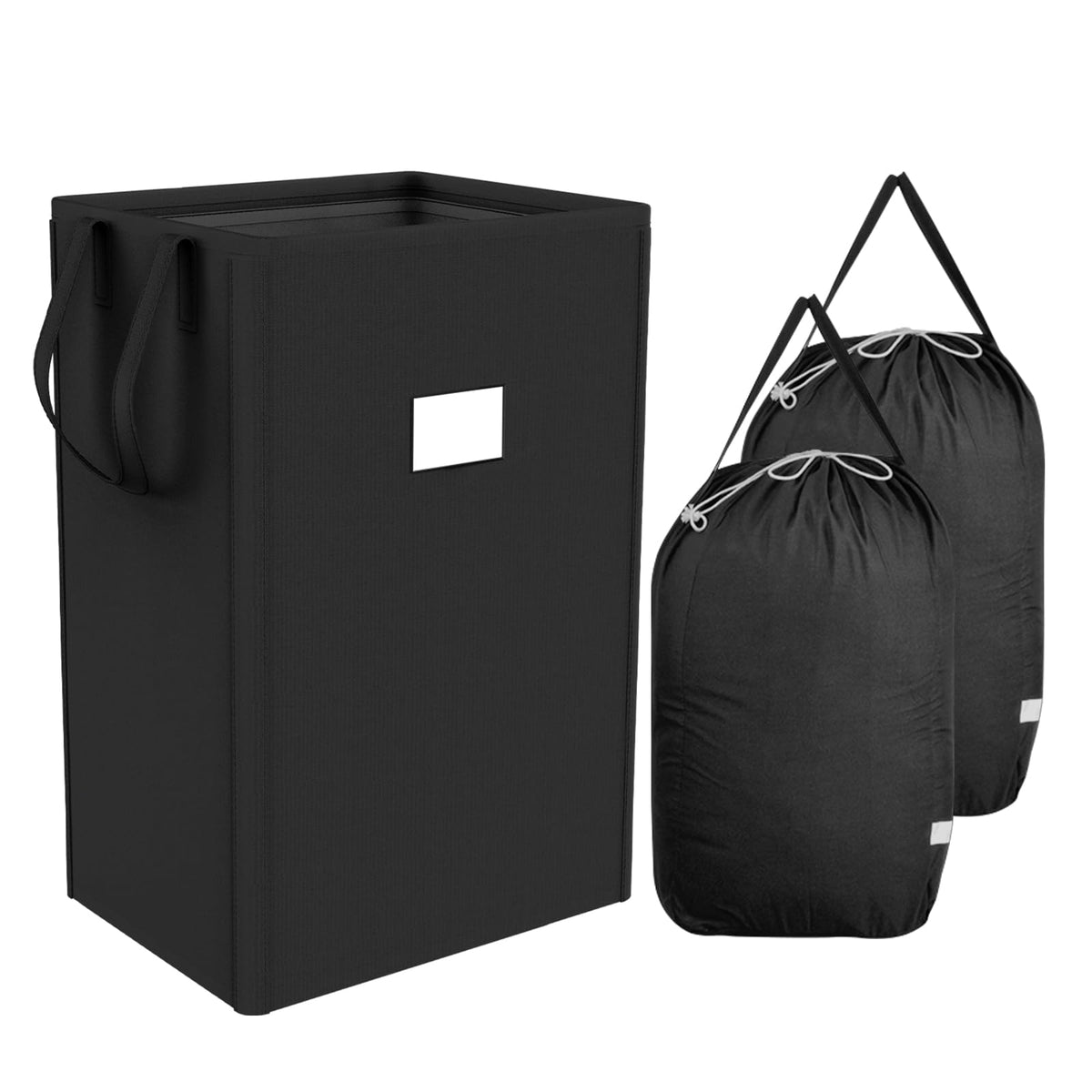 MCleanPin 210L Laundry Hamper Collapsible with 2 Washable Laundry Bags, Dirty Clothes Hamper,Laundry Basket with Handles Foldable Hamper Dorm Laundry Basket for College,Grey