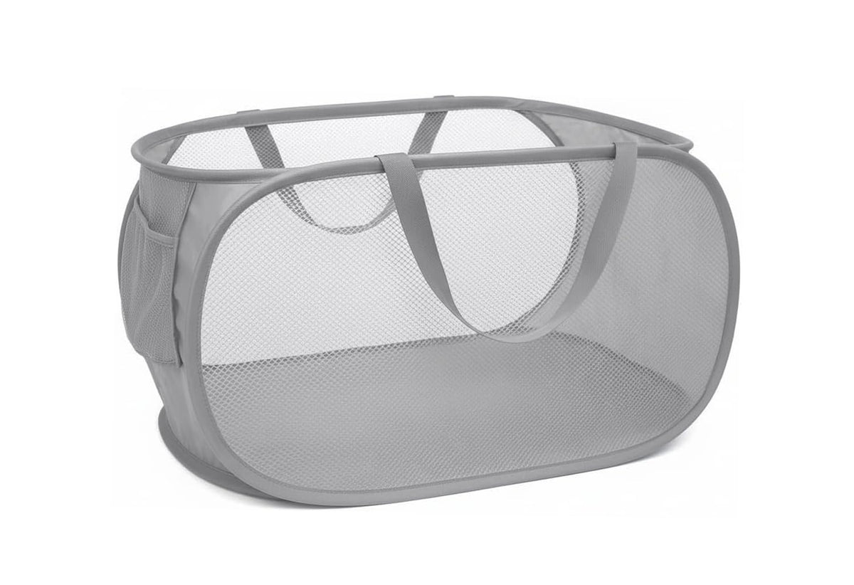 Collapsible Laundry Hamper Basket,Pop Up Mesh Foldable Bag for Laundry Room