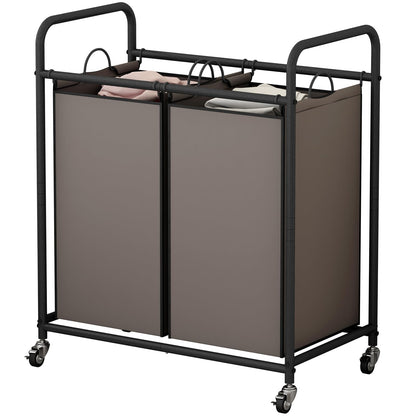 SUOERNUO Laundry Hamper with Lockable Wheels and 2 Removable Bags