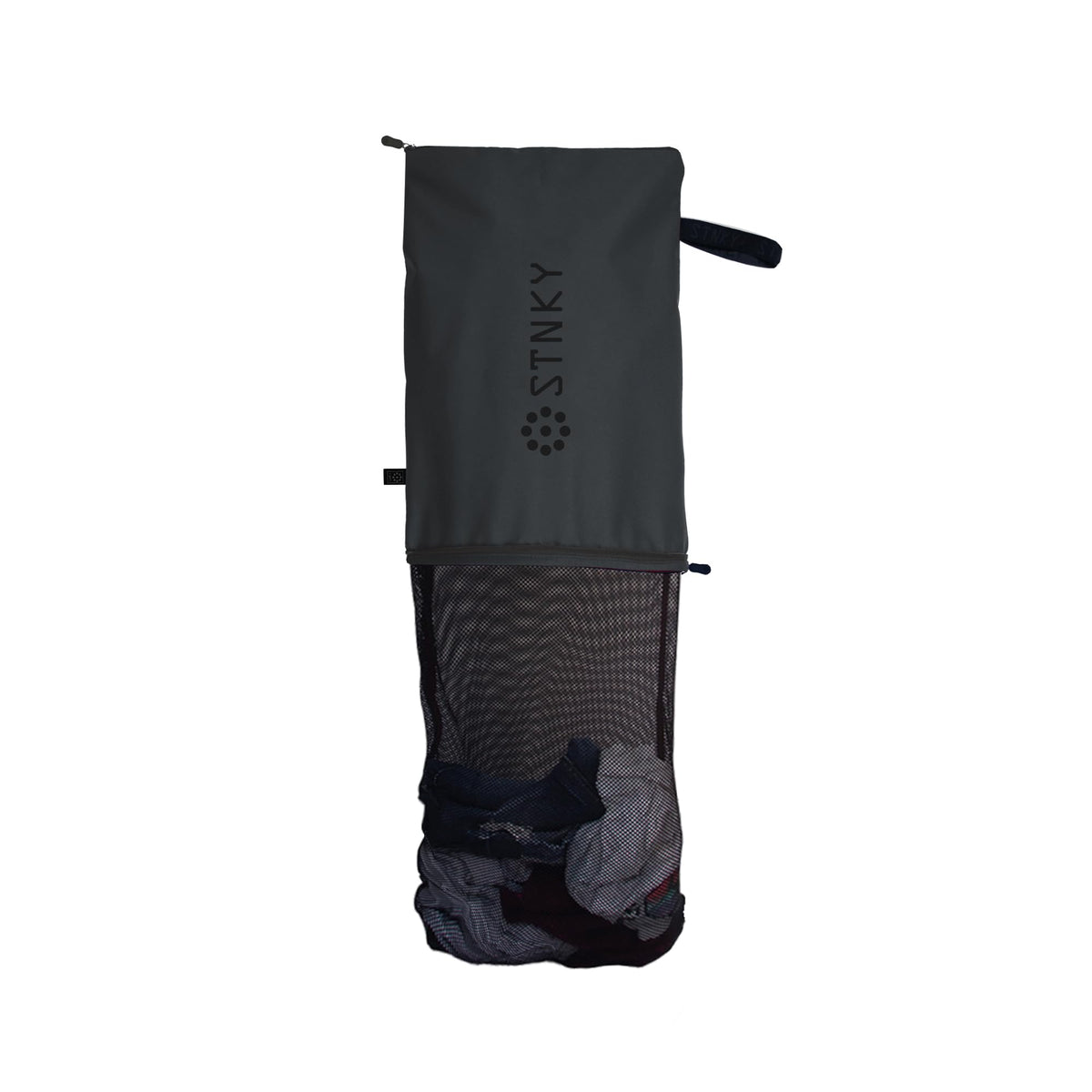 STNKY Bag Pro - Laundry Bags With Zips, Handles and Internal Mesh Bag for Travel, Yoga, Healthcare, Gym Kit, Laundry (Standard, Black)