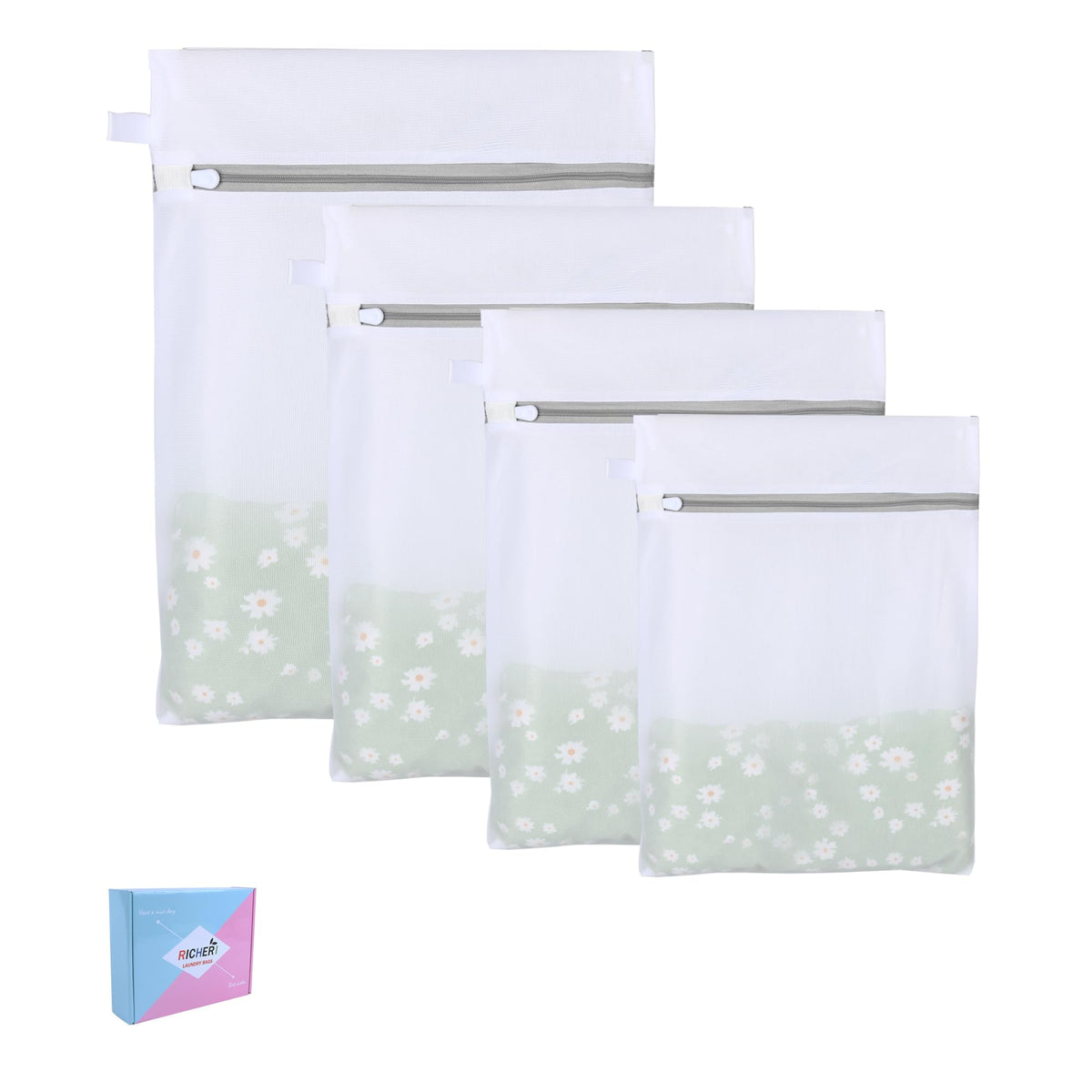 Mesh Laundry Bags, Mesh Wash Bags, Durable Mesh Structure with Strong Zipper, Suitable for Underwear, Delicate Clothes, Pants, Shoes, Socks Washing (Small Fine Mesh, XS 10 * 12in*4pcs)