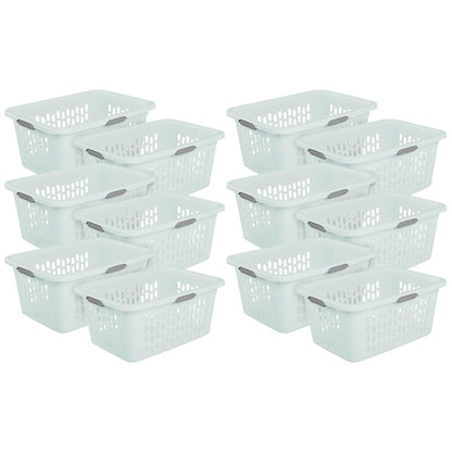 Sterilite Square Laundry Basket, Plastic Clothes Hamper, 6-Pack