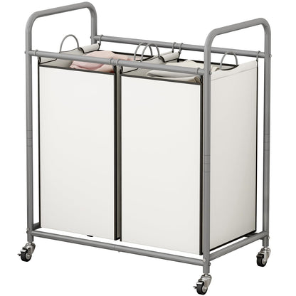 SUOERNUO Laundry Hamper with Lockable Wheels and 2 Removable Bags