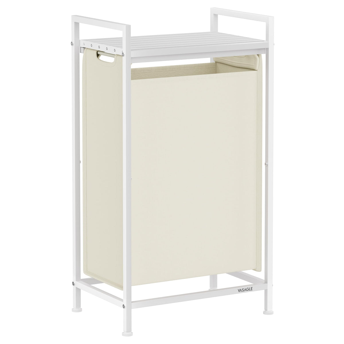 VASAGLE Laundry Sorter 2 Section, Rolling Cart with Shelf 29 Gal. (110 L)