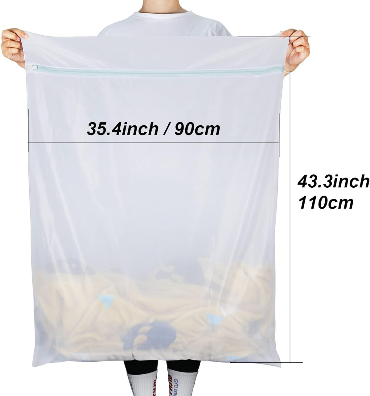 Tenn Well 2Pk 43x35" Extra Large Mesh Laundry Bags Jumbo for Blankets XXXXL