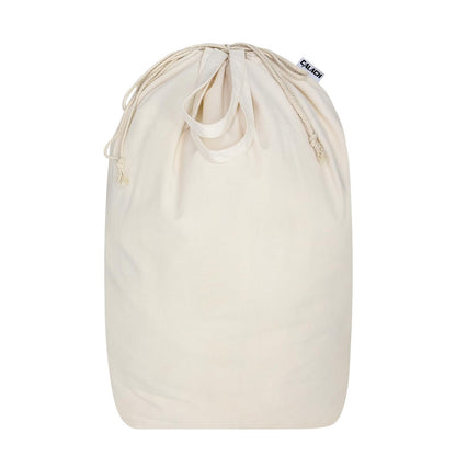 Heavy Duty Canvas Laundry Bags with Square Base 13.8"Wx13.8"Dx27.6"H, Beige