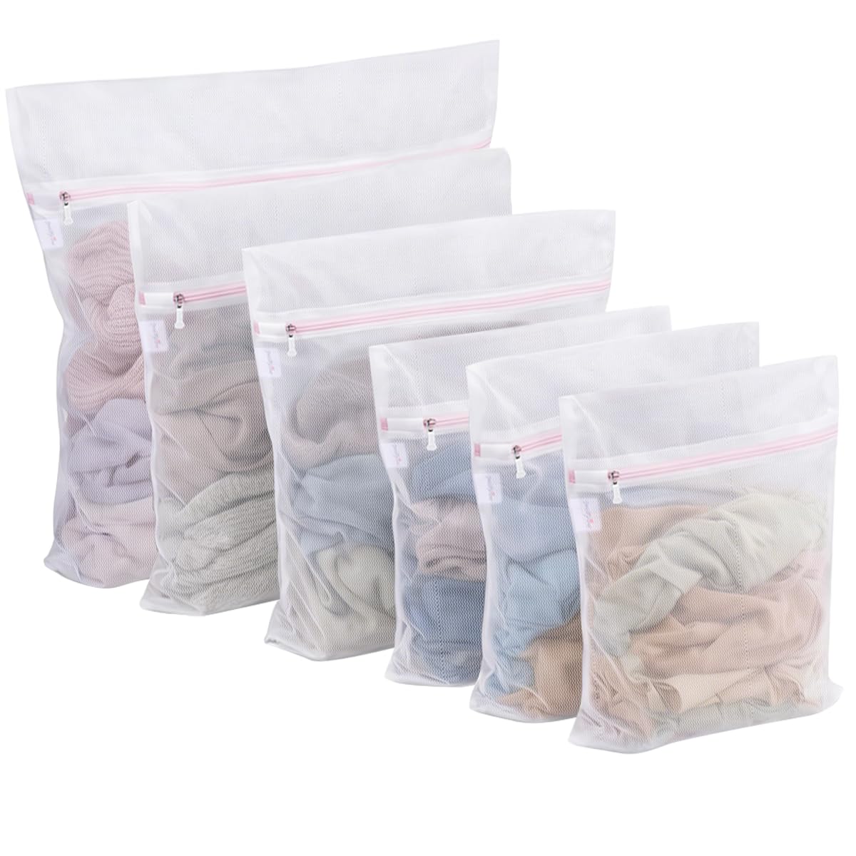 PrettyCare 3 Medium (12 x 16 in) Mesh Laundry Bags for Delicates, Durable Honeycomb Wash Bags with Premium Zippers - Laundry Essentials Mesh Bags for Lingerie, Bras, Socks, Sweater, Travel & Organize