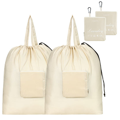 GOGOODA Travel Laundry Bags with Drawstring Closure XL Large with Handle