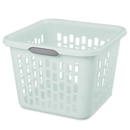 Sterilite Square Laundry Basket, Plastic Clothes Hamper, 6-Pack