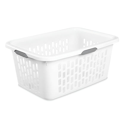 Sterilite Square Laundry Basket, Plastic Clothes Hamper, 6-Pack