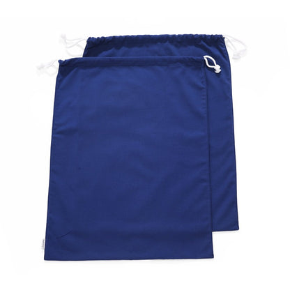 100% Cotton Canvas Travel Laundry Bag, 2-Pack