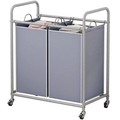SUOERNUO Laundry Hamper with Lockable Wheels and 2 Removable Bags