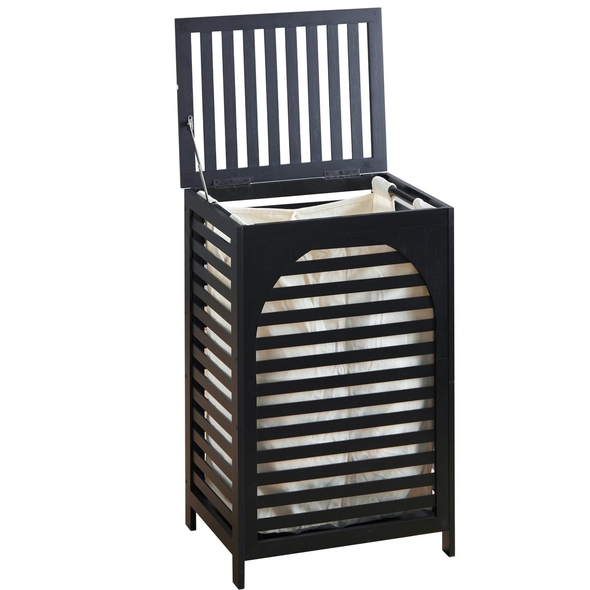 Laundry Hamper with Lid,Bamboo Large Waterproof Clothes Laundry Basket,Removable Washing Bags with Handles,clothes basket (Natural)