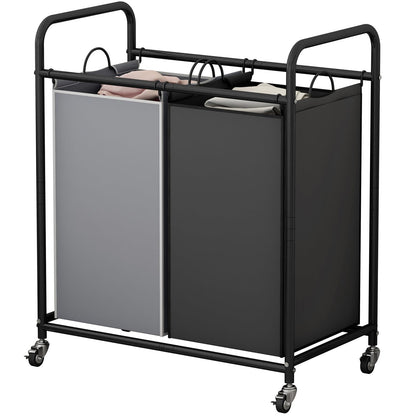 SUOERNUO Laundry Hamper with Lockable Wheels and 2 Removable Bags