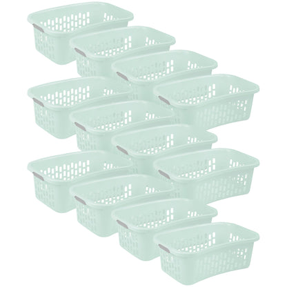 Sterilite HipHold Laundry Basket, Plastic Rectangle Clothes Hamper, 6 Pack