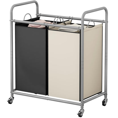SUOERNUO Laundry Hamper with Lockable Wheels and 2 Removable Bags