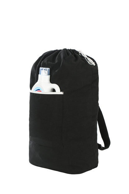 Canvas Laundry Bag, Laundry Backpack, Beige, X-Large