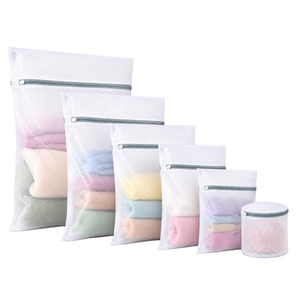 6 Pcs Mesh Laundry Bags for Delicates, Lingerie & Bra Washing,12 x 16 Inch