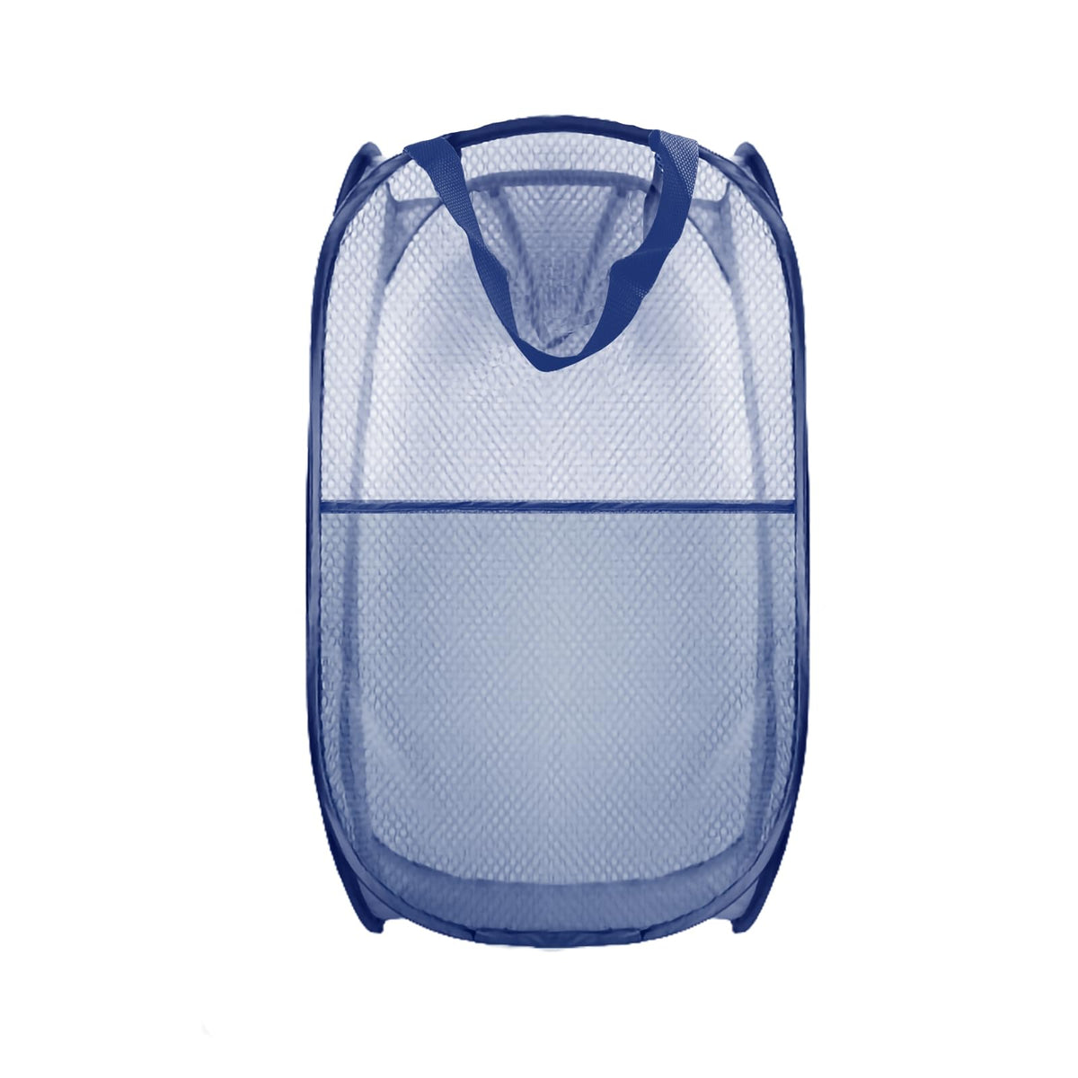 Collapsible Pop Up Laundry Hamper, Extra Large Mesh Foldable Laundry Basket Bag, 28" x 16" x 16", 2 Pack (Black + Blue)