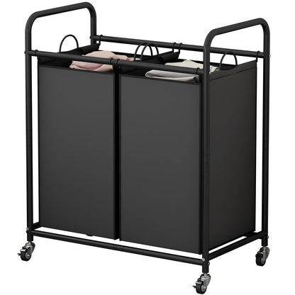 SUOERNUO Laundry Hamper with Lockable Wheels and 2 Removable Bags