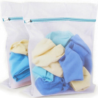 PrettyCare 3 Medium (12 x 16 in) Mesh Laundry Bags for Delicates, Durable Honeycomb Wash Bags with Premium Zippers - Laundry Essentials Mesh Bags for Lingerie, Bras, Socks, Sweater, Travel & Organize