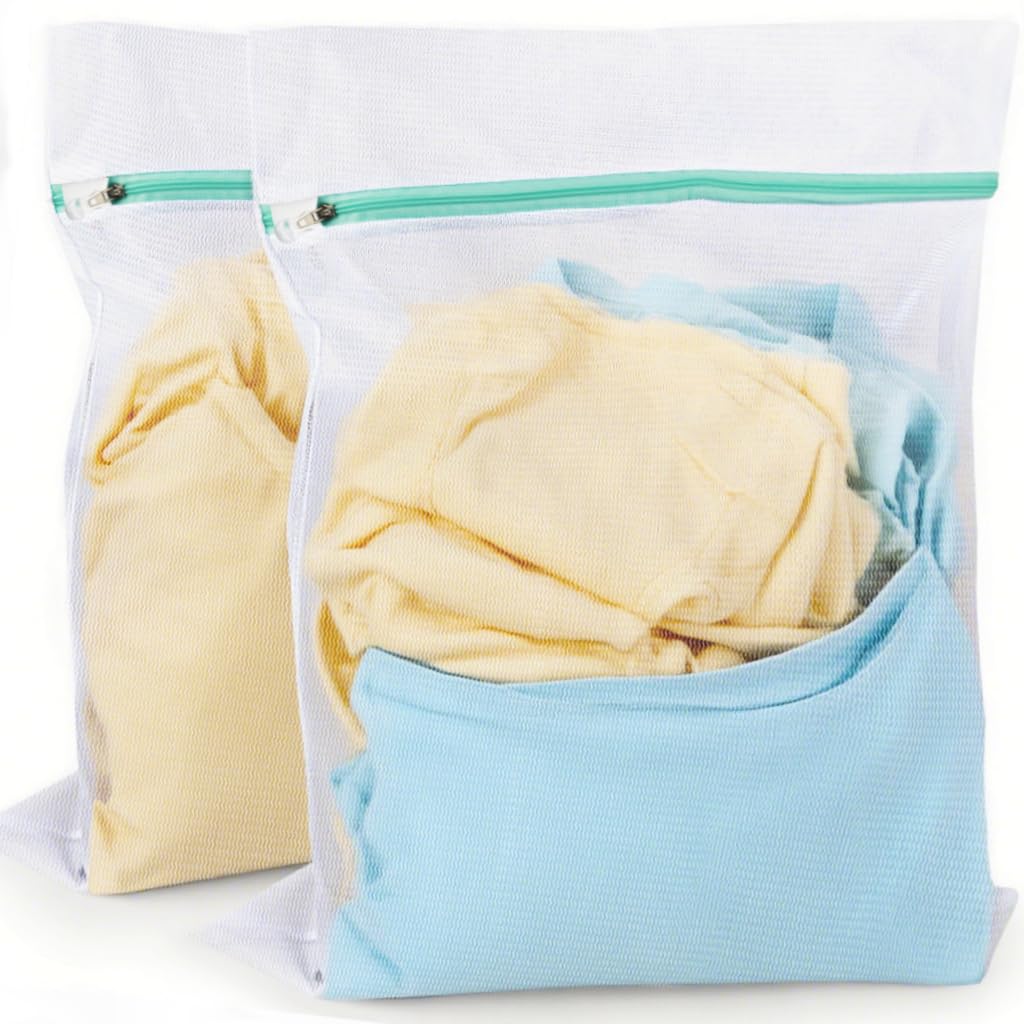 PrettyCare 3 Medium (12 x 16 in) Mesh Laundry Bags for Delicates, Durable Honeycomb Wash Bags with Premium Zippers - Laundry Essentials Mesh Bags for Lingerie, Bras, Socks, Sweater, Travel & Organize