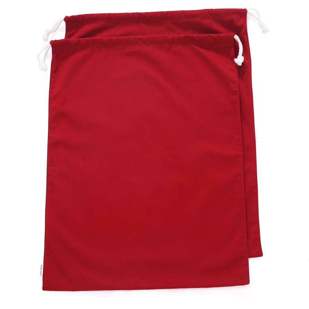 100% Cotton Canvas Travel Laundry Bag, 2-Pack