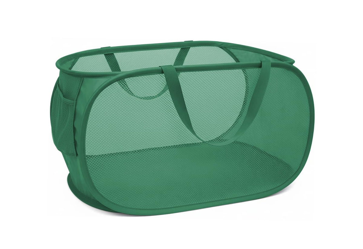 Collapsible Laundry Hamper Basket,Pop Up Mesh Foldable Bag for Laundry Room