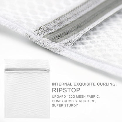 8 Packs Mesh Laundry Bags for Delicates 3 Sizes with Non Rust Zipper