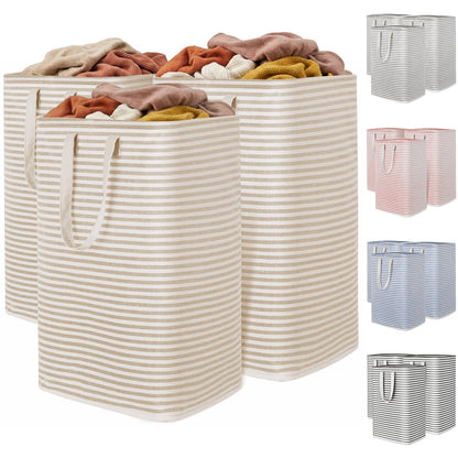 Lifewit 80L Large Laundry Baskets, Laundry Hampers Bags, 2 Pack, Grey&Blue