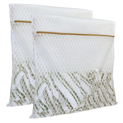 6Pcs Durable Honeycomb Mesh Laundry Bags for Delicates (3L 3M) Beige