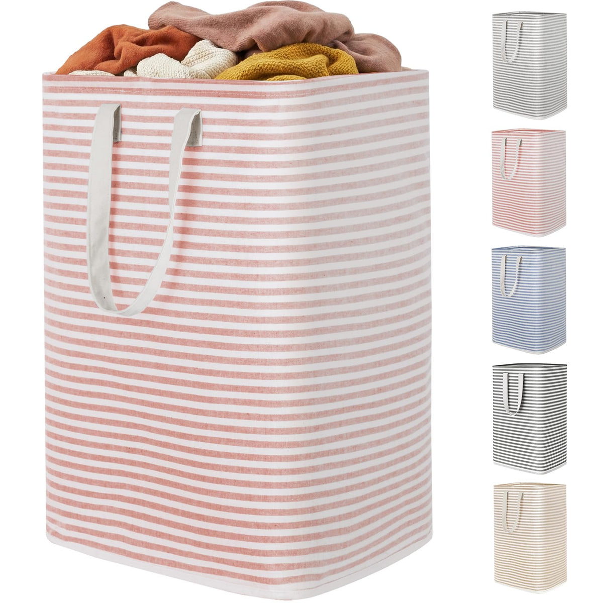 Lifewit 80L Large Laundry Baskets, Laundry Hampers Bags, 2 Pack, Grey&Blue