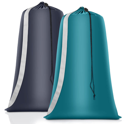 Coomee Heavy Duty Laundry Bag, 2 Pack XL Nylon Laundry Bags with Straps