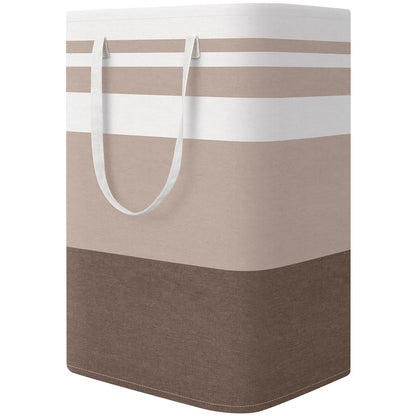 StorageRight Laundry Basket Hamper, 100L Collapsible Clothes Storage, Grey